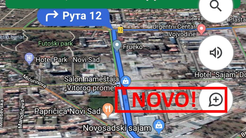 Google Maps dojava prepreke na putu, Google Maps dojava radara, sudara, radova