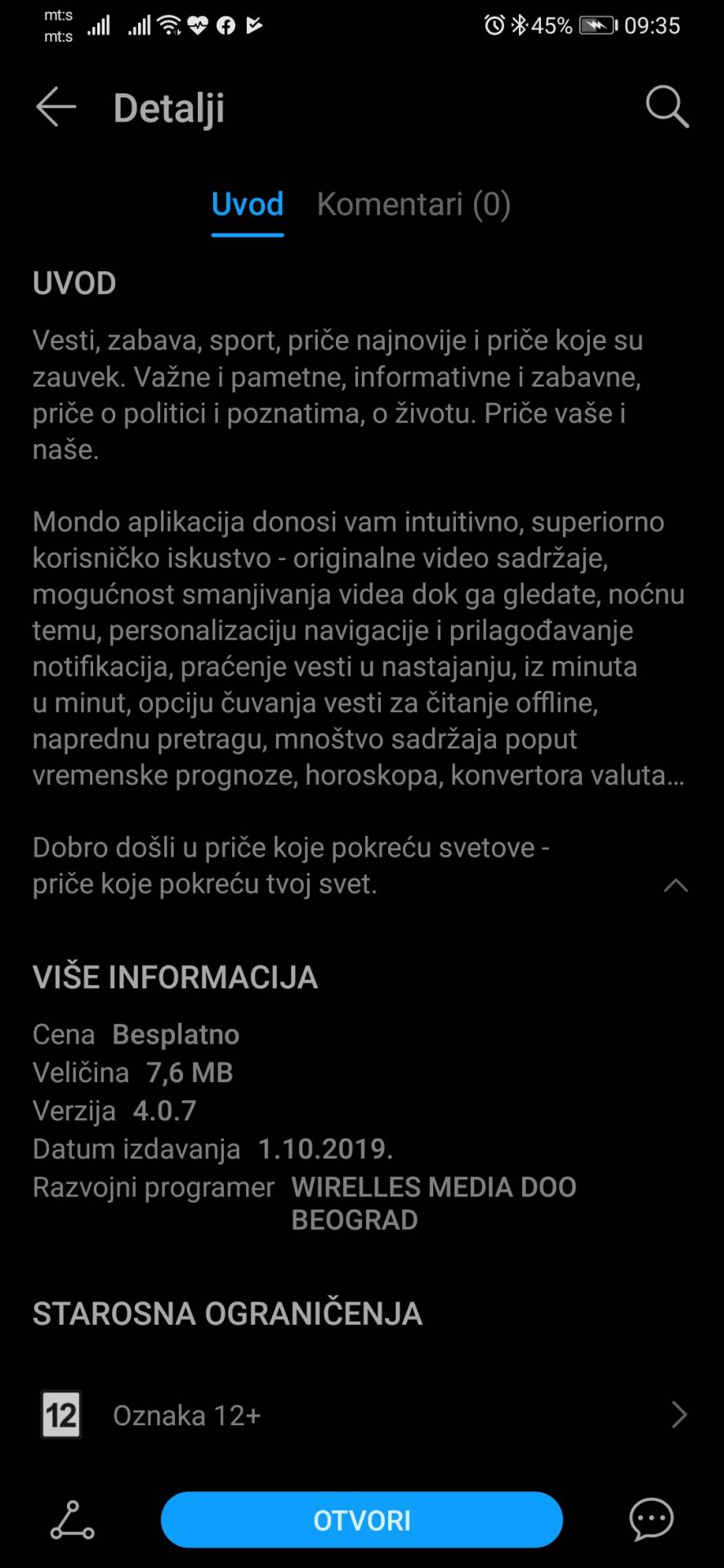 MONDO Huawei AppGallery, MONDO aplikacija Huawei AppGallery download