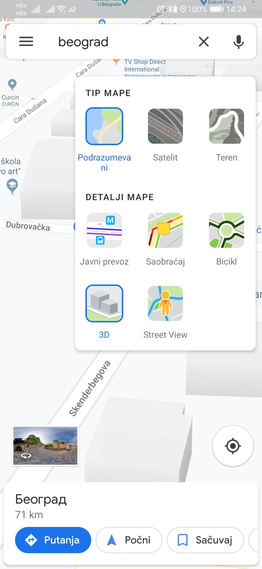 Google Maps promenio izgled kako vratiti 3D, Google Maps 3D zgrade, Google Maps Srbija navigacija