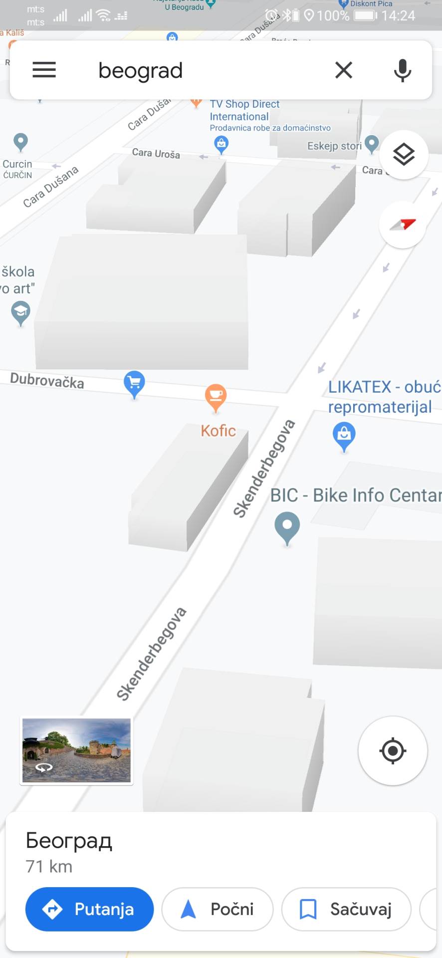 Google Maps promenio izgled kako vratiti 3D, Google Maps 3D zgrade, Google Maps Srbija navigacija