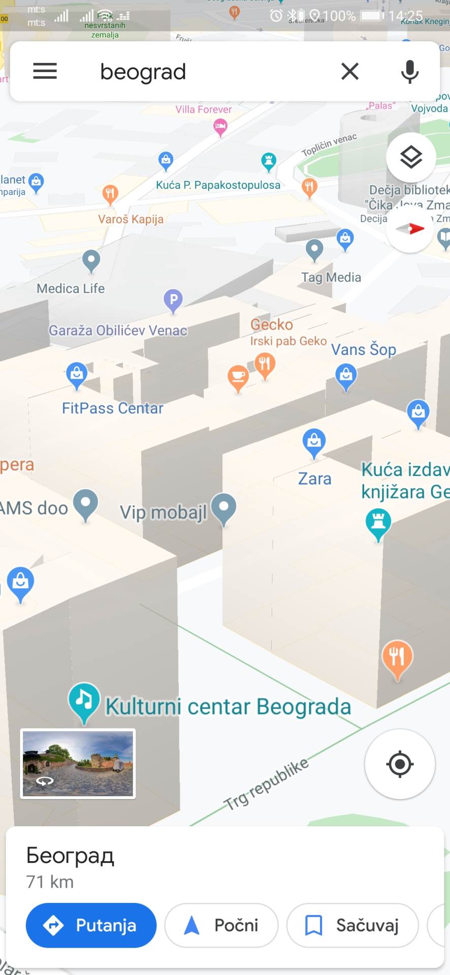 Google Maps promenio izgled kako vratiti 3D, Google Maps 3D zgrade, Google Maps Srbija navigacija