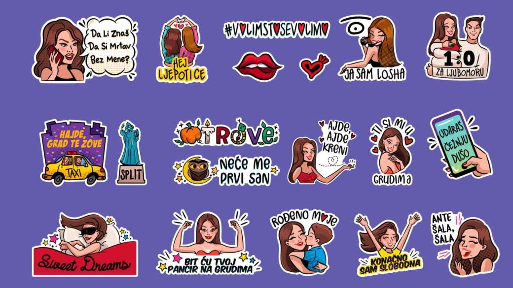 Severina stikeri Viber aplikacija, Severina fotke, Severina slike, Severina stikeri, Severina slicic