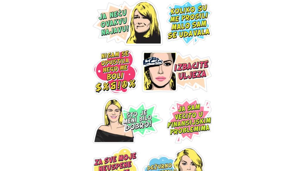 Nataša Bekvalac Viber stickers, Nataša Bekvalac Viber Community, Nataša Bekvalac slicice Viber app