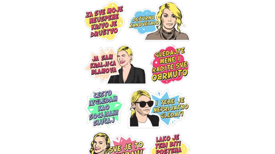 Nataša Bekvalac Viber stickers, Nataša Bekvalac Viber Community, Nataša Bekvalac slicice Viber app