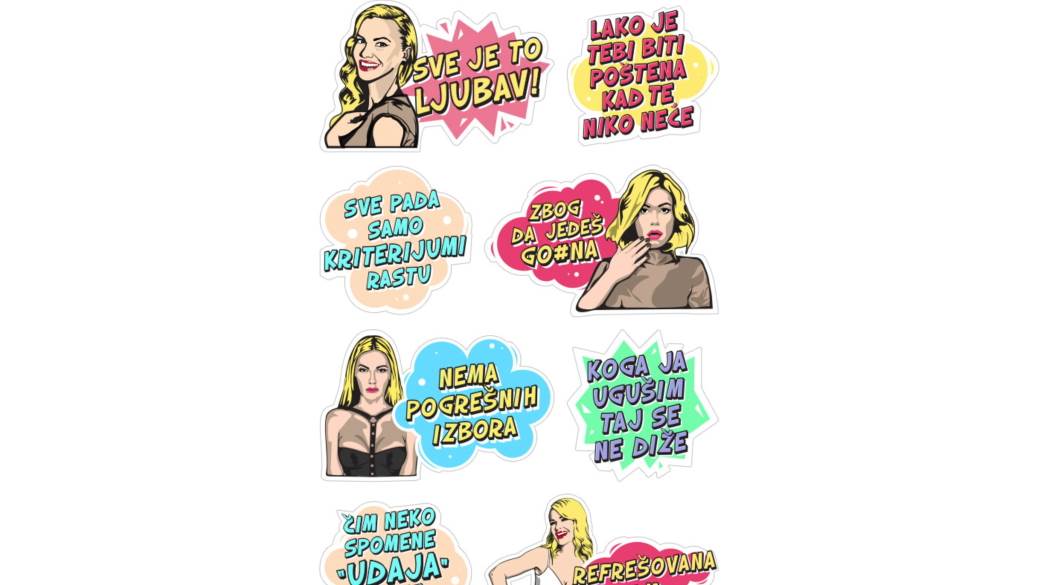 Nataša Bekvalac Viber stickers, Nataša Bekvalac Viber Community, Nataša Bekvalac slicice Viber app