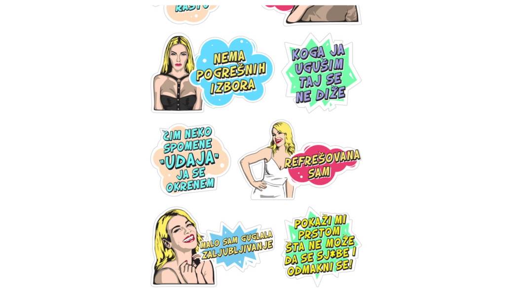 Nataša Bekvalac Viber stickers, Nataša Bekvalac Viber Community, Nataša Bekvalac slicice Viber app
