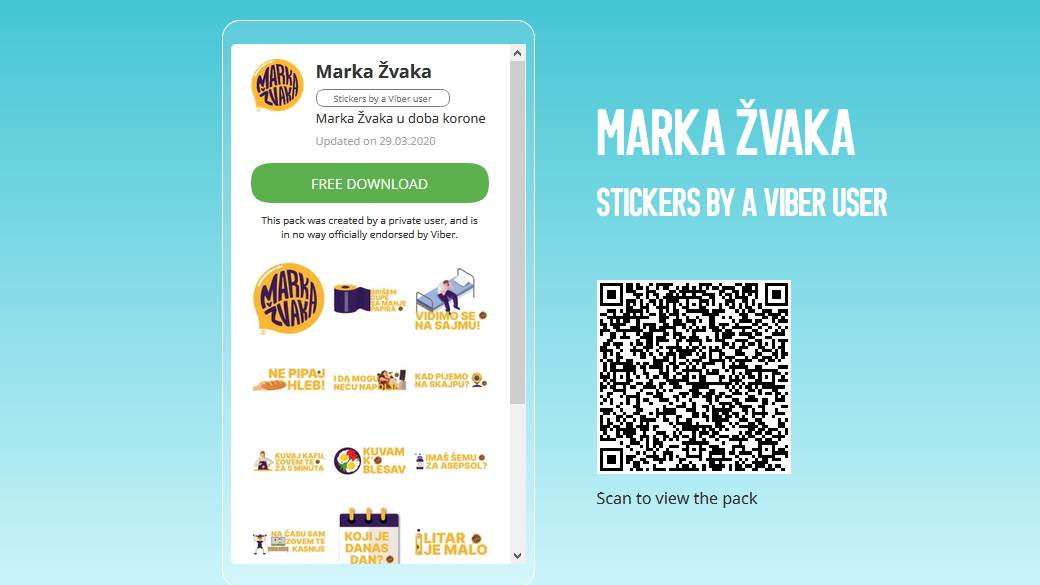 Marka Žvaka Viber stikeri, Marka Žvaka Viber slicice kako preuzeti, Marka Žvaka Viber
