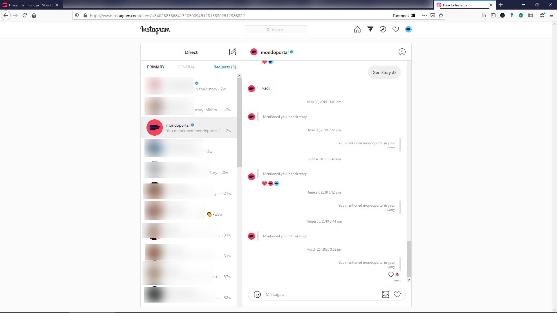 Instagram Direct Messages web kako se koristi, Kako da mi stižu DM poruke na kompjuteru