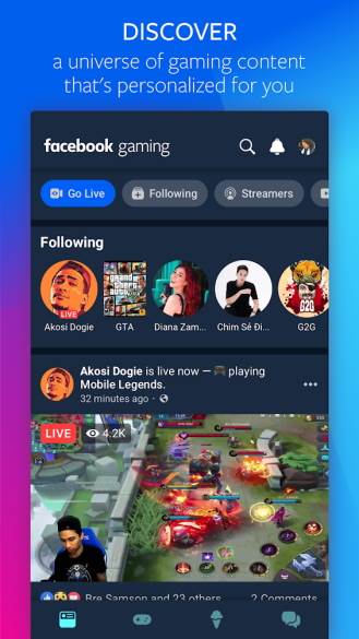 Facebook Gaming aplikacija streaming igara, Game streaming Facebook Gaming, Game Streaming kako