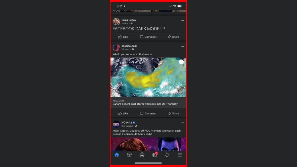 Facebook Dark Mode telefon, Facebook aktivirao Dark Mode aplikacija, Facebook #DarkMode