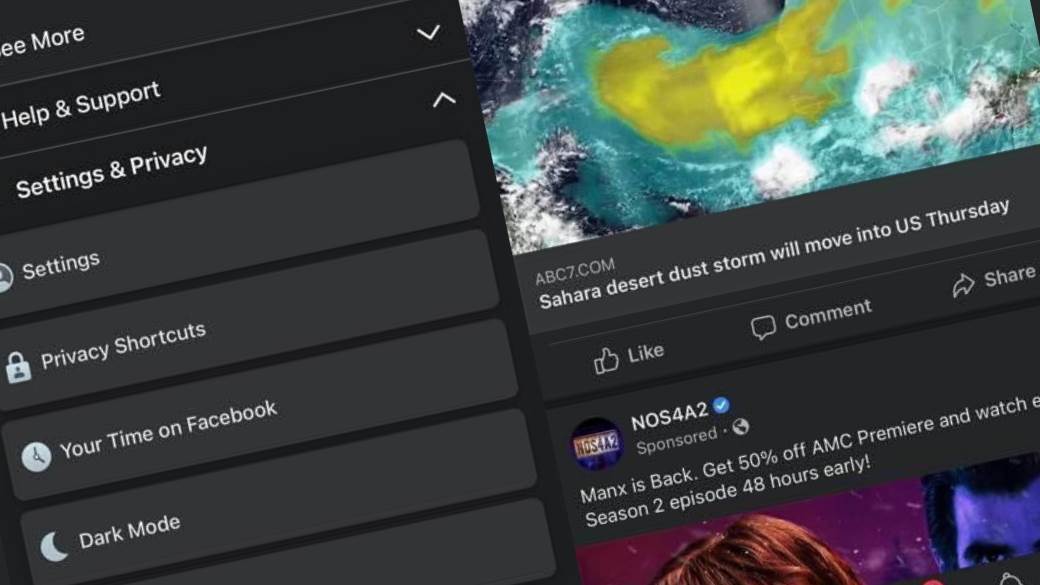 Facebook Dark Mode telefon, Facebook aktivirao Dark Mode aplikacija, Facebook #DarkMode