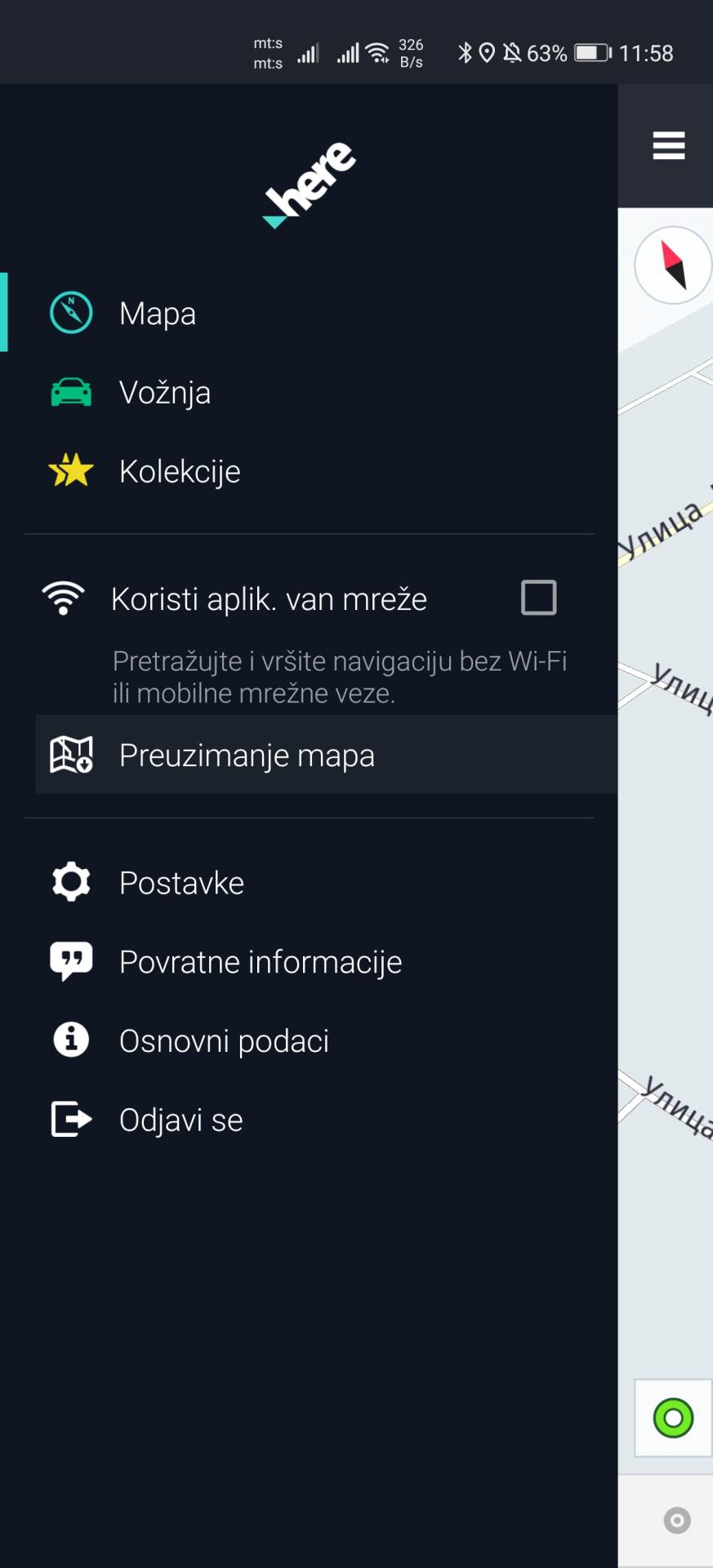 Besplatna navigacija Here WeGo, Aplikacija Here WeGo mapa Srbije besplatno update, GPS mapa Srbije