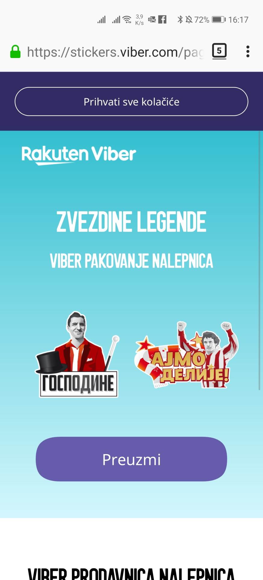 Viber Crvena zvezda legende stikeri, Kako preuzeti Crven zvezda Viber stikeri svi paketi