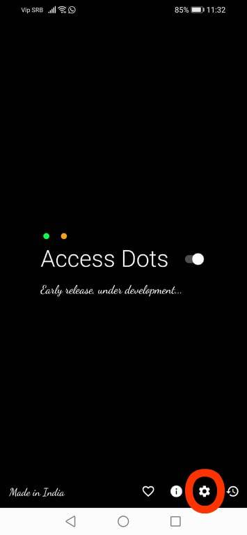 Narandžasta i zelena tacka iPhone za Android, Access Dots - iOS 14 cam-mic access indicators app