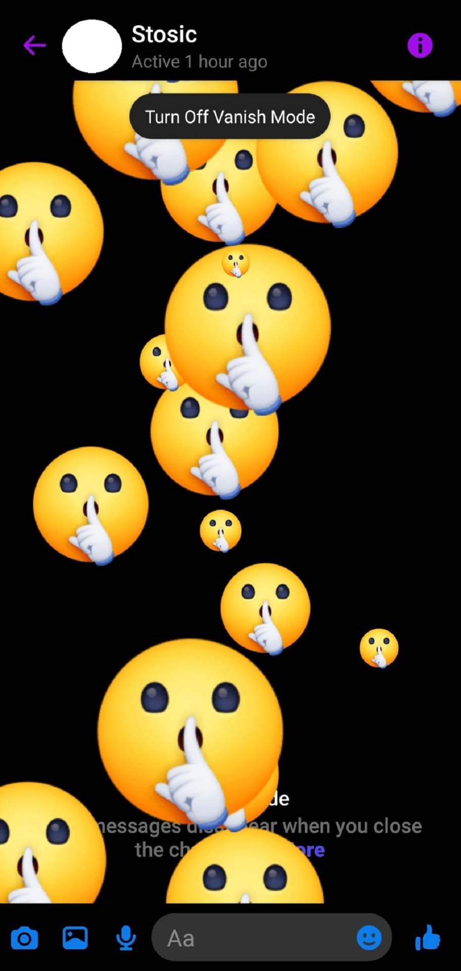 poruke na mesendžeru aplikacija vanish mode