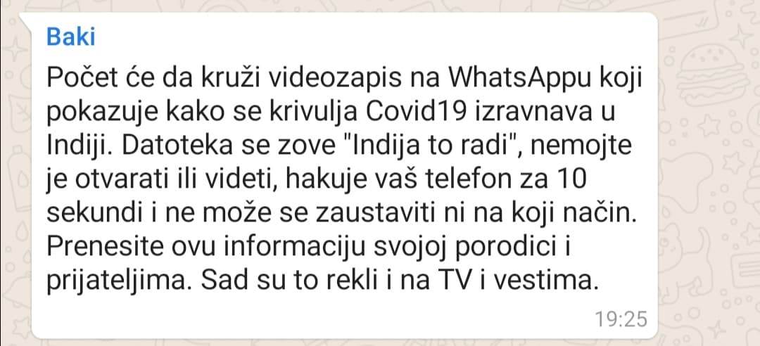 vocap poruka virus zaštita telefona  