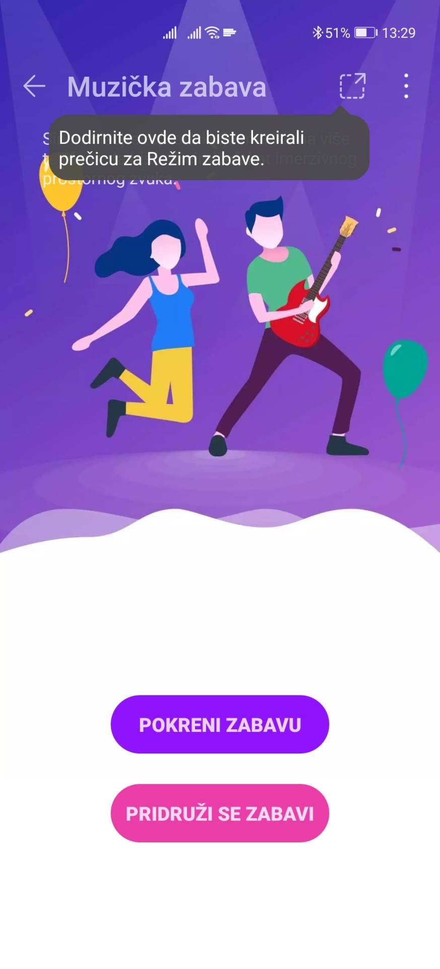 huawei p smart 2021 test opis telefona party mode zabava slušanje muzike zajedno kako radi