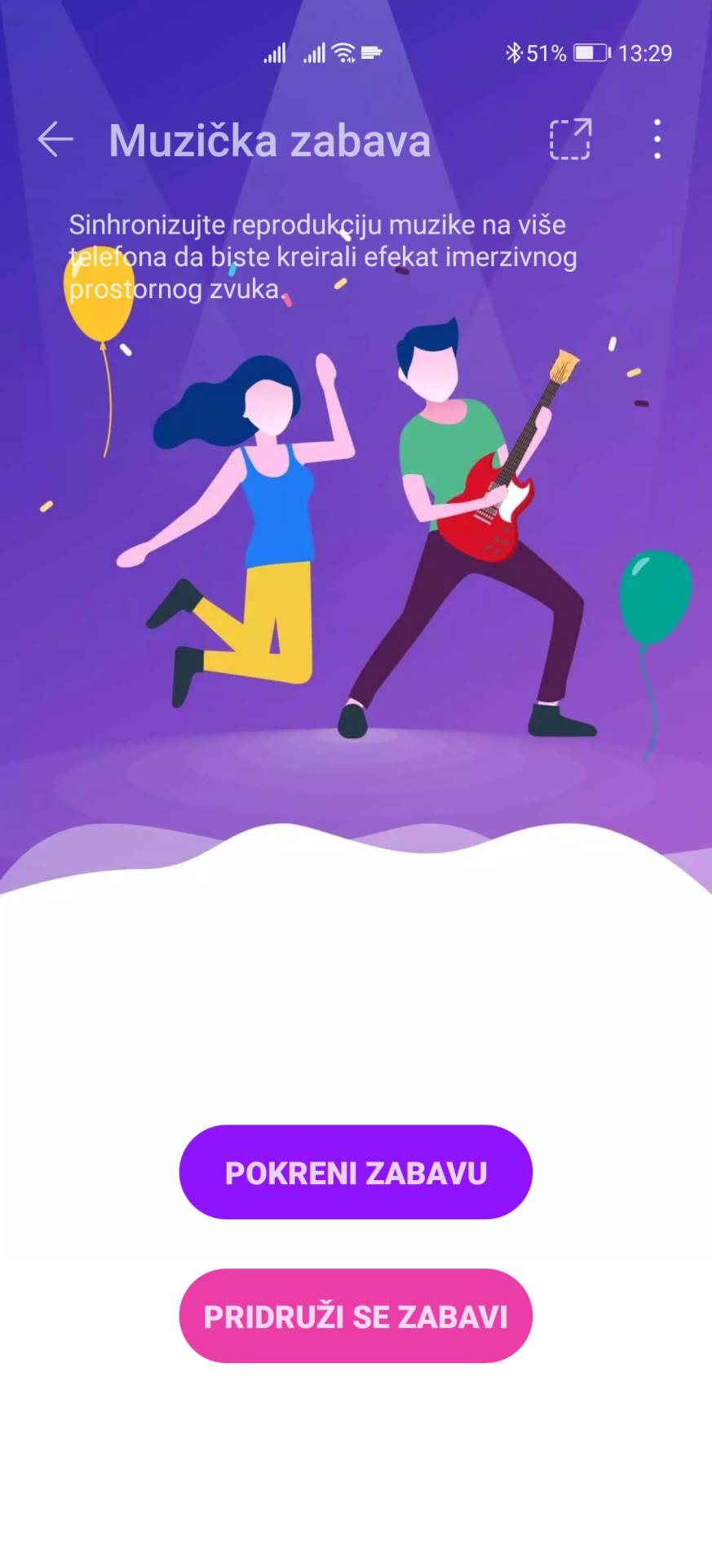 huawei p smart 2021 test opis telefona party mode zabava slušanje muzike zajedno kako radi