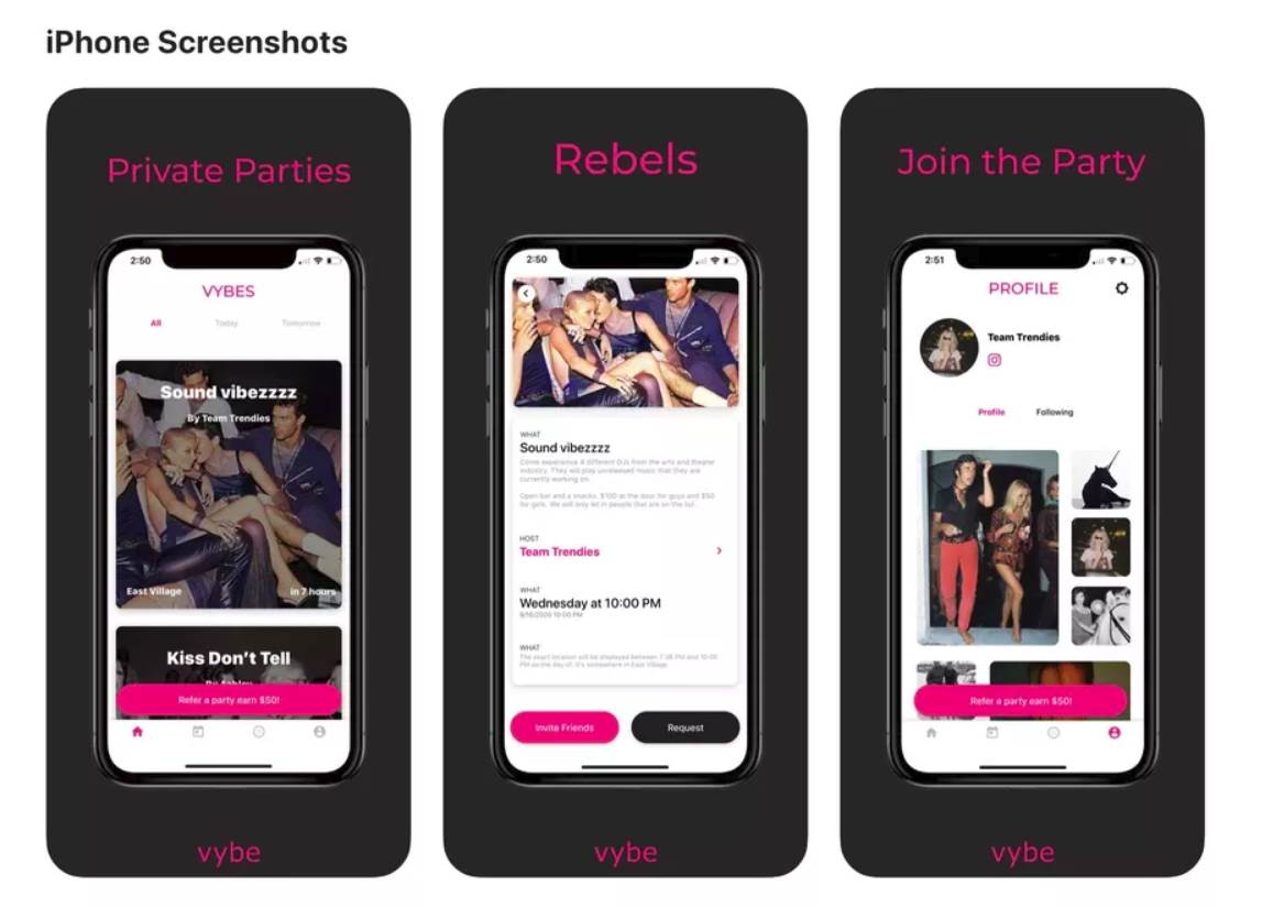 aplikacija za žurke koronavirus vybe together