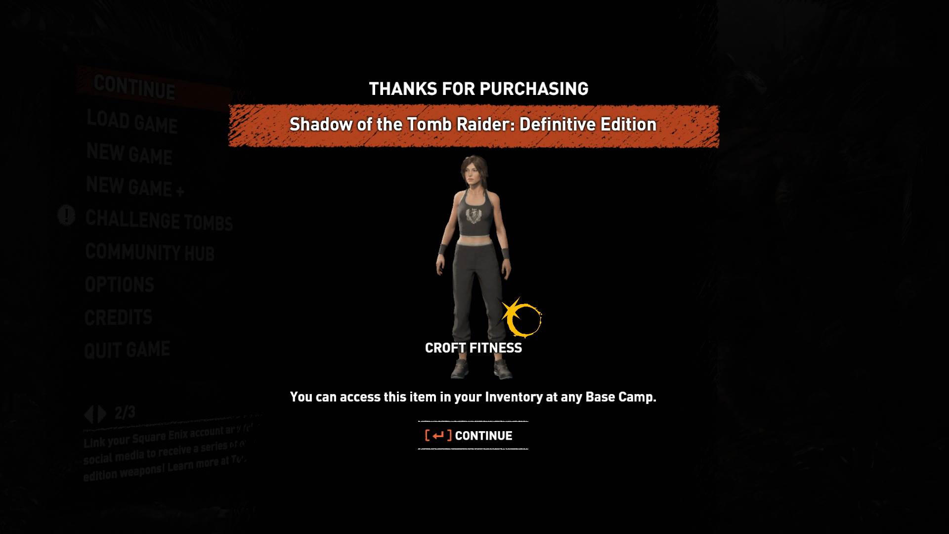 Shadow of the Tomb Raider Definitive Edition, Lara Kroft trenerka, Lara Kroft fitnes
