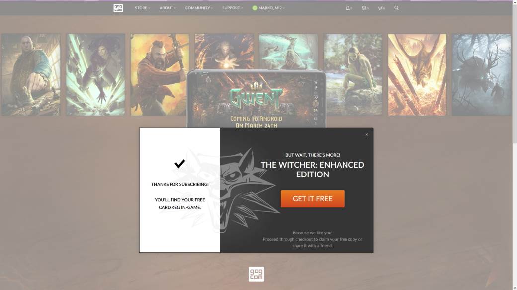 The Witcher: Enhanced Edition igra besplatno GOG platforma, The Witcher: Enhanced Edit besplatno
