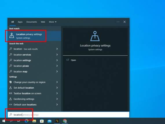 Location privacy settings