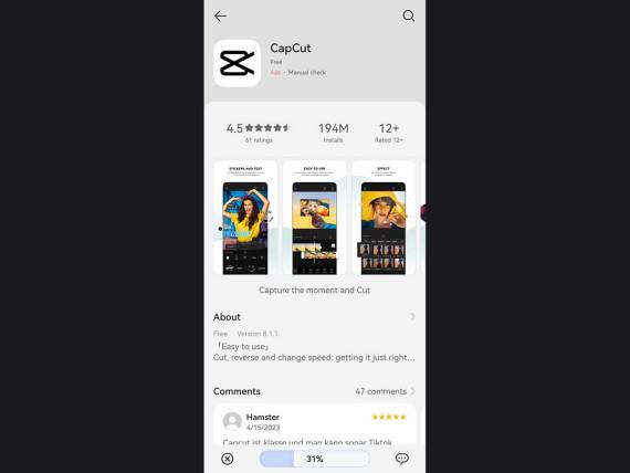 CapCut aplikacija