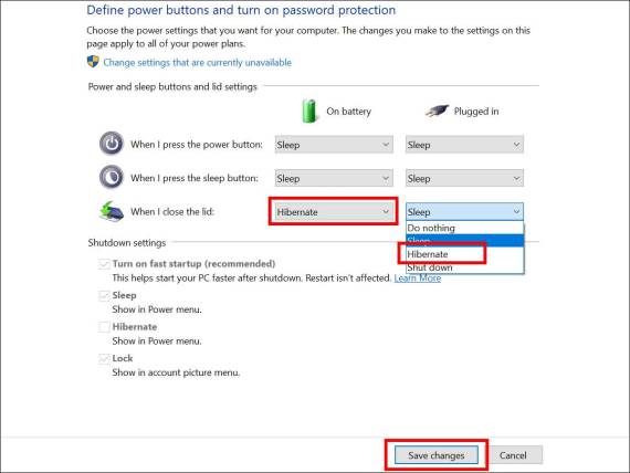 hibernacija podešavanje 2