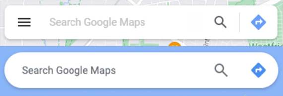 Google Maps web material you dizajn
