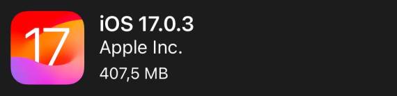 iOS 17.0.3 nadogradnja