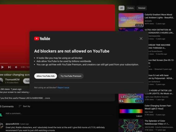 YouTube blokiranje blokatora reklama