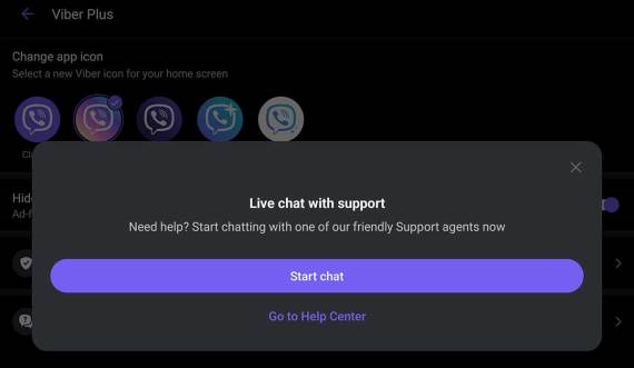 Viber Plus ćaskanje uživo s podrškom