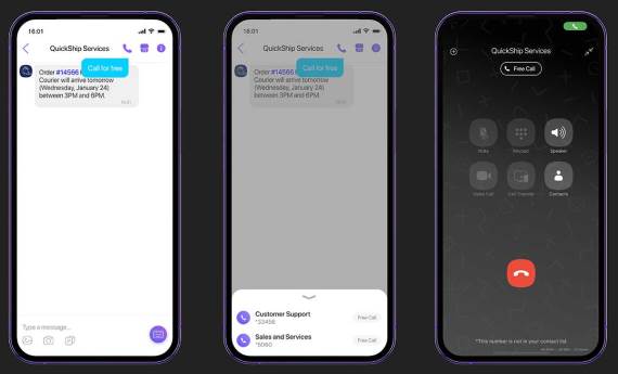 Poslovni poziv Viber primer
