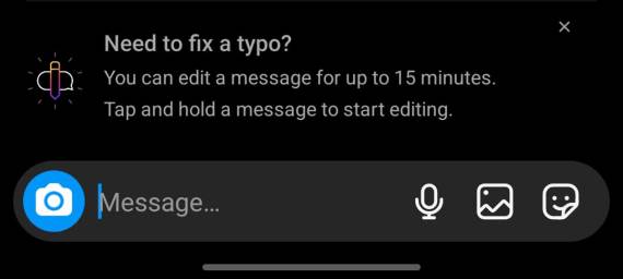 Instagram izmena poslatih poruka