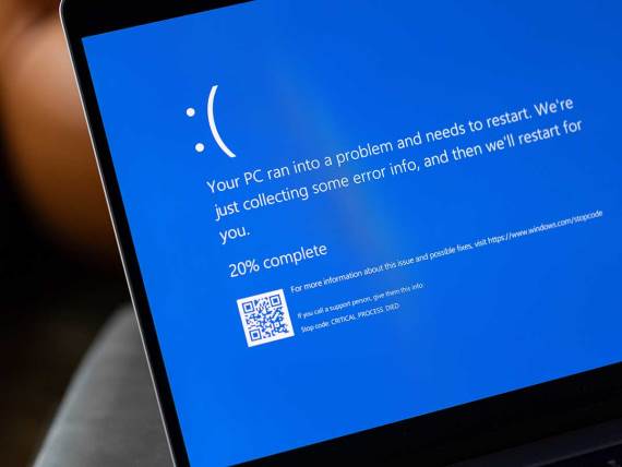 Plavi ekran smrti na laptopu
