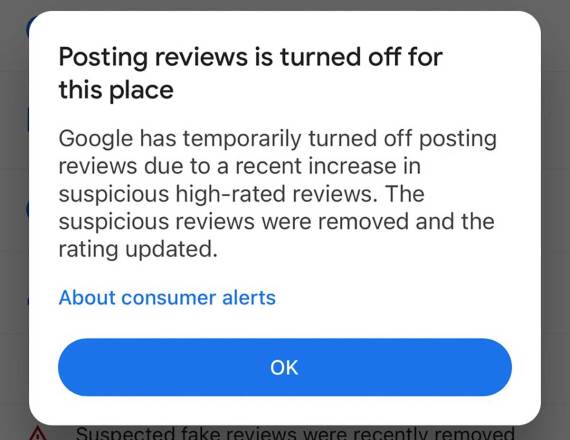 Google Maps lažne recenzije