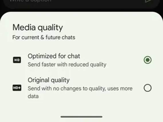 Google Messages HD i HD+ opcije