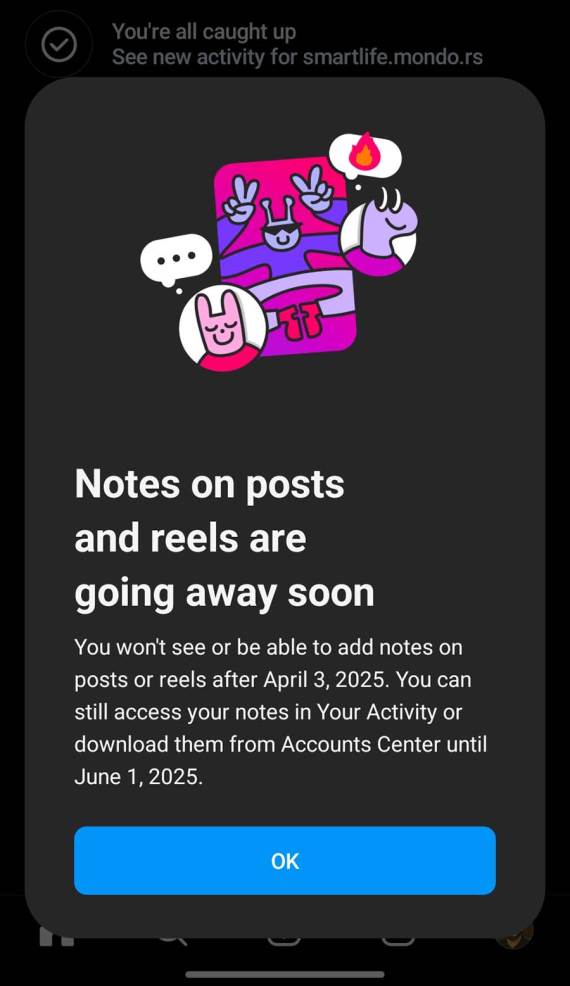 Instagram gasi Notes
