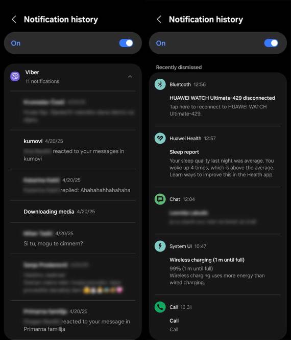 Istorija obaveštenja