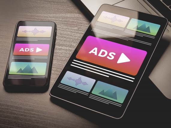 Reklame na telefonu i tabletu
