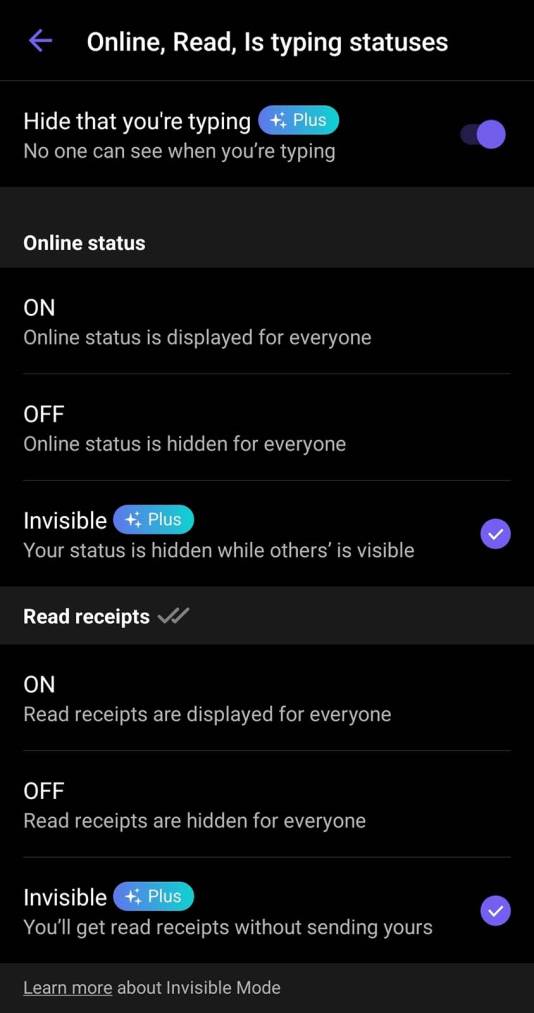 Viber Sakrij da pišeš opcija