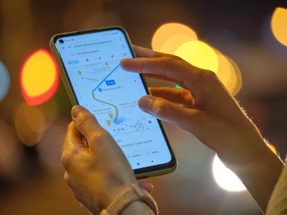 Google Maps na telefonu