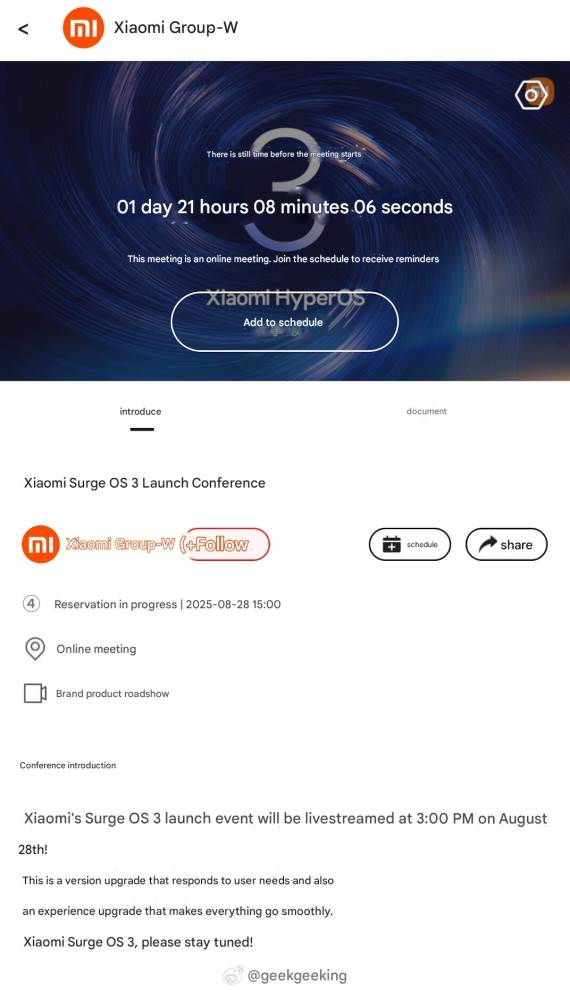 HyperOS 3 odbrojavanje