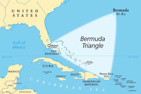 Bermudski trougao mapa