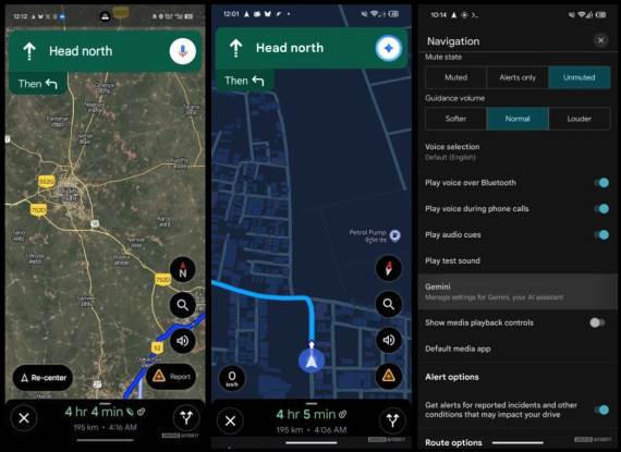 Gemini asistent u Google Maps