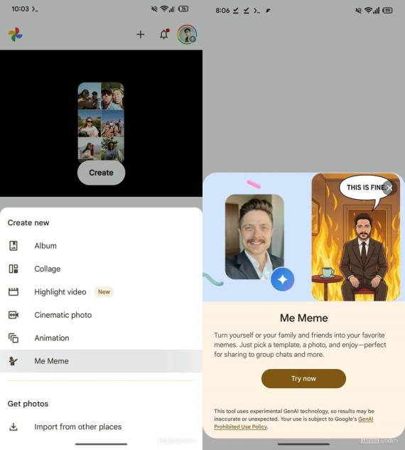 Google Photos Me Meme nova funkcija