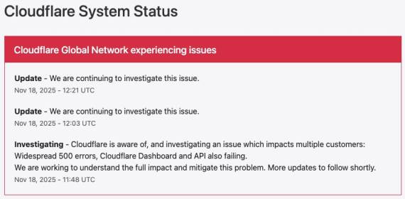 Cloudflare status