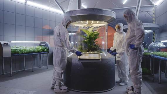 Uzgajanje hrane na Marsu ilustracija