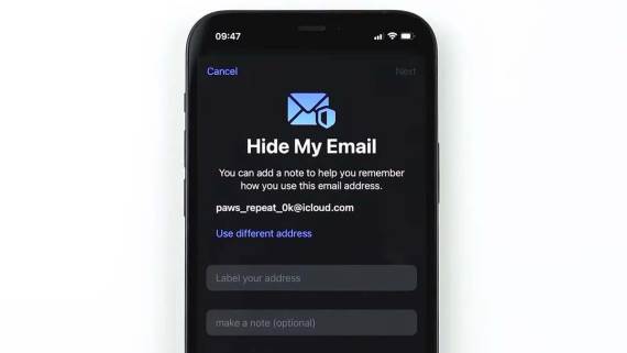 Hide my Email Apple funkcija
