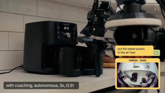 Robot stavlja batat u Air Fryer